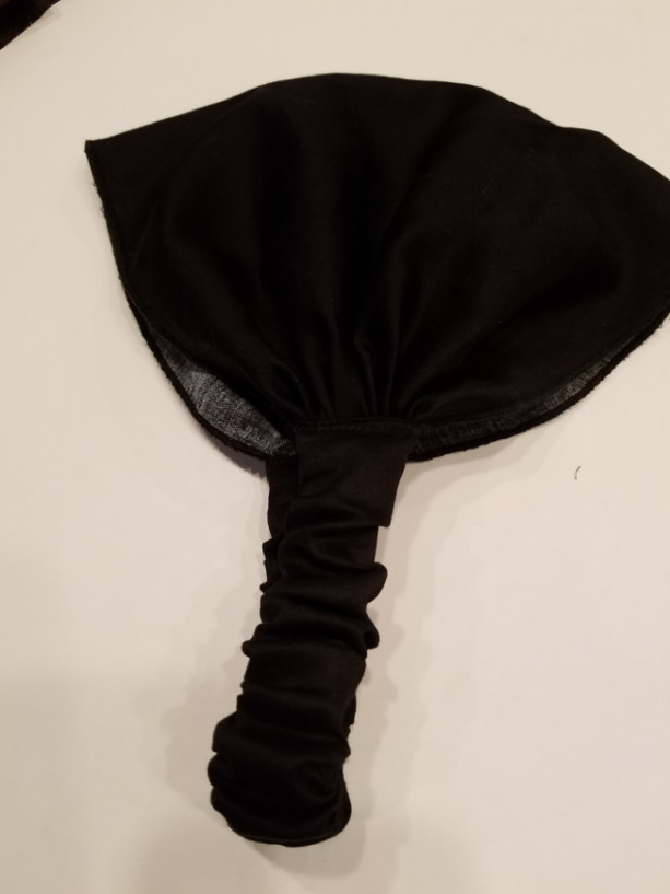 Monique solid black cotton hair accessory headwrap 