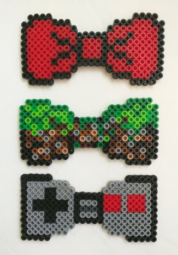 Nintendo Controller/Minecraft/Dr. Who- Perler Bead Bow Tie - groomsmen retro gamer hipster pixel art
