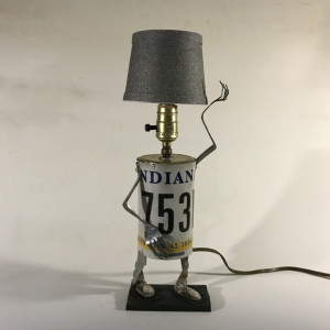 Mr. Plate Assemblage Lamp Robot by Jeffery Weatherford