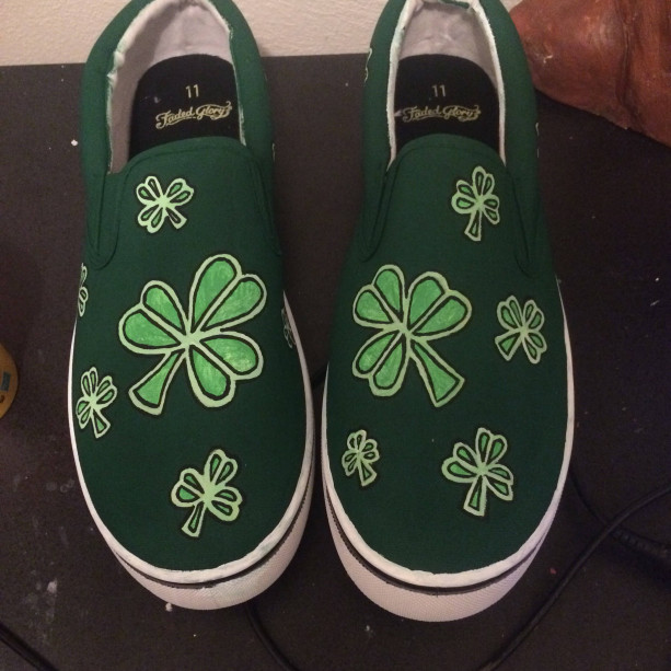 Handpainted Celtic Shamrock Shoes