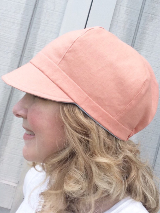 Spring Newsboy Hat - Curvy Sister Newsboy - Reversible Summer Hat for Women - Women's Reversible Newsboy Hat - Lightweight Linen-Blend Hat