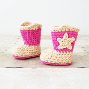 Crochet Baby Cowboy Hat and Boots Set 