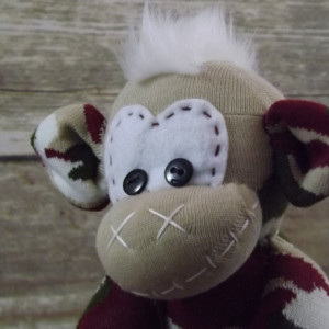 Sock monkey : Jim ~ The original handmade plush animal made by Chiki Monkeys