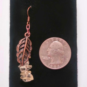 Bronze Leaf and Citrine Earrings