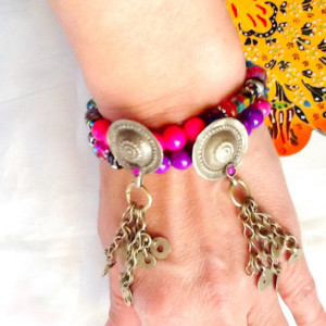 SALE------BELLY DANCE bracelets -Moroccan inspired bracelets -Middle Eastern jewelry -Tribal Kuchi jewelry -Gypsy jewelry