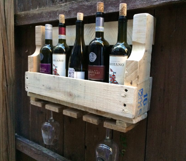 Rustic Handmade Wine Rack