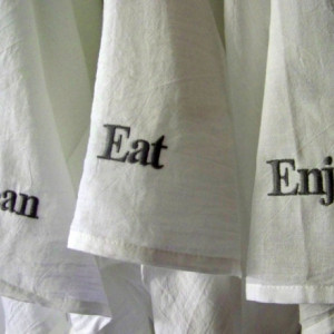 Embroidered Tea Towel 