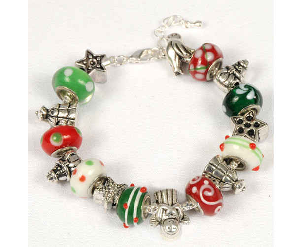 Christmas Bracelet, Holiday Jewelry, Christmas Spirit. Whimsical Christmas Bracelet