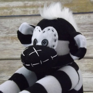 Sock monkey : Mark ~ The original handmade plush animal made by Chiki Monkeys