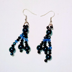 All blue dangle earrings 