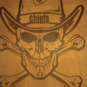 Skull Cowboy Chiefs wall decor 