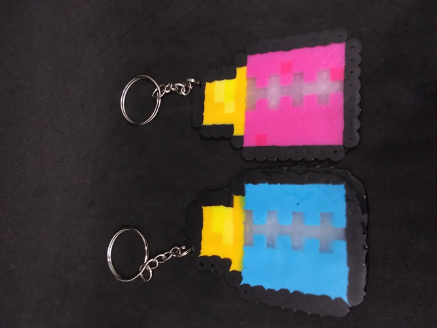 Perler Bead Baby Bottle Keychains