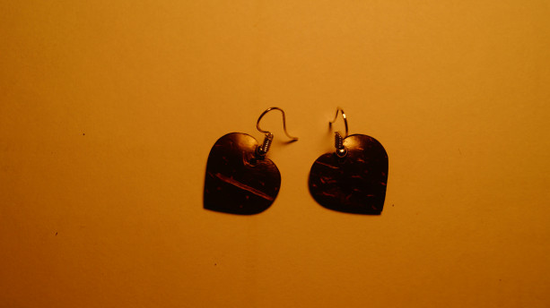 Christmas Heart Earrings