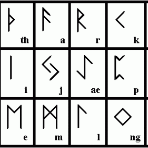 Elder Futhark Rune Alphabet 24 Rubber Stamps Mounted scandinavian made in USA