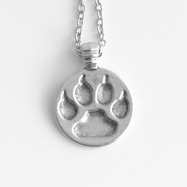 Wolf Paw Print Necklace