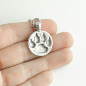 Wolf Paw Print Necklace