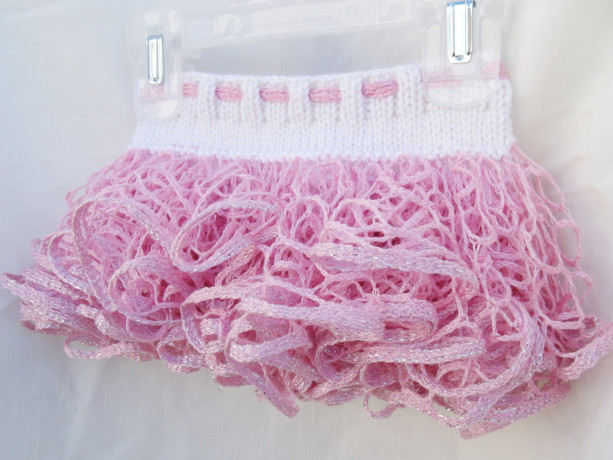 Pink Ruffle Skirt, Baby Knit Skirt
