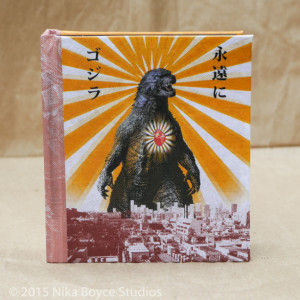 Godzilla of the Sacred Heart Handmade Hardbound Book otaku, japan, asian, journal, diary, japanese, film, vintage