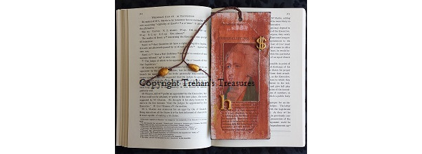 Alexander Hamilton Mini Mixed Media Art & Bookmark