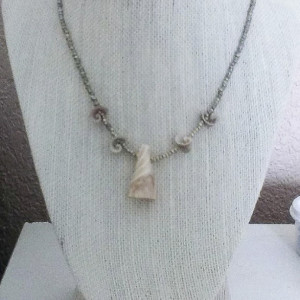 Down By The Sea:  Gold Seashell Necklace
