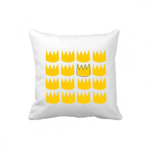 King of the Wild Things - Crown Pillow Cover - 14"x14" white pillow form case