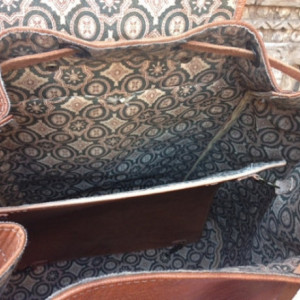 Large handmade Travel Leather Backpack
