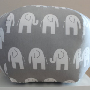 Ottoman Pouf Floor Pillow Grey Elephant