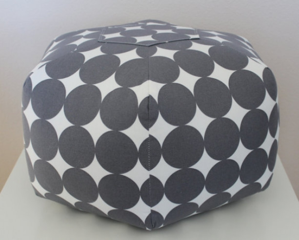 Ottoman Pouf Floor Pillow Dotscape Charcoal