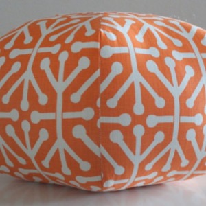 Ottoman Pouf Floor Pillow Aurba Tangerine