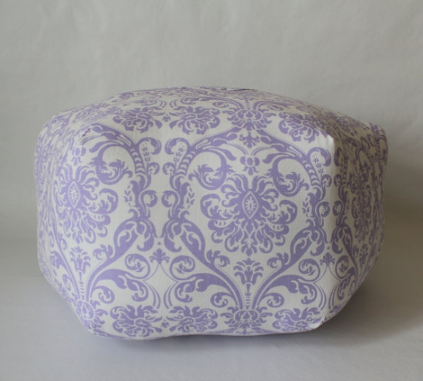 Ottoman Pouf Floor Pillow Lavender Abigail