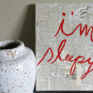 I'm Sleep: Textured Wall Art