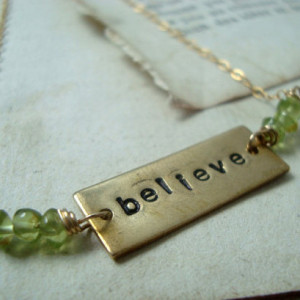 Believe Necklace With Peridot
