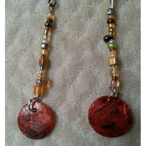 Seed bead earrings - Boho Sunset