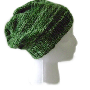 Womens Green Slouchy Hat 
