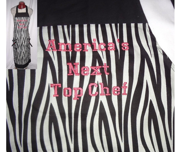 "America's Next Top Chef" Zebra Print Apron