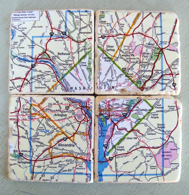 Washington D.C. Map Coasters