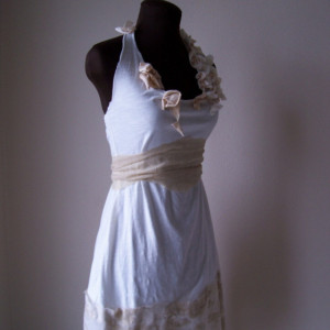 Simple Shabby Rustic Alternative Wedding Dress Made to Order Custom