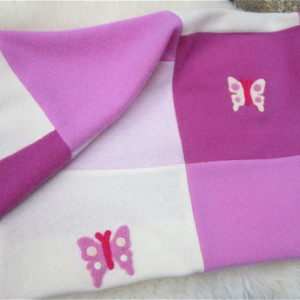 Pink Cashmere Baby Quilt Pure Cashmere - Made to Order - Upcycled Sweaters - So Soft. Great Baby Shower Gift