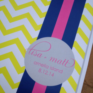 Colorful, Modern Rehearsal Dinner Placemats
