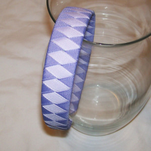 Shades of Purple Woven 1" Headband - Handmade - Iris, Lilac Ribbon Braided Woven Headband