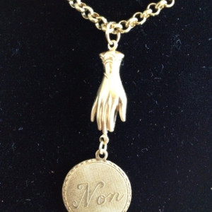 When you want to say non......Downton Abbey pendant necklace that reminds me of France and England.
