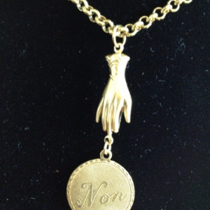 When you want to say non......Downton Abbey pendant necklace that reminds me of France and England.