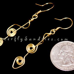 Wavy Tendril Earrings- Tendrils of the Vine Collection