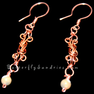 Wire Naval Knot & Shell Earrings - Sirens and Sailors Collection