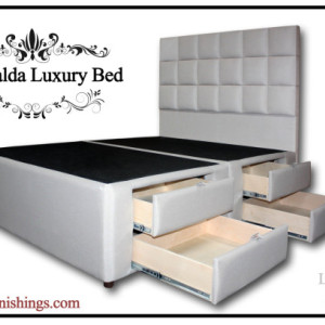 ESMERALDA LUXURY BED - King Platform Storage Bed, Bed Frame, Headboard, Bed with Drawers, Queen Bed Frame, Hidden Drawers