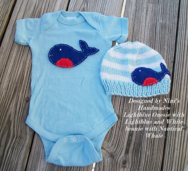 WHALE Set Bodysuit  and Hat set, Whale hat, Whale bodysuit, striped baby hat, childrens clothing, baby shower gift