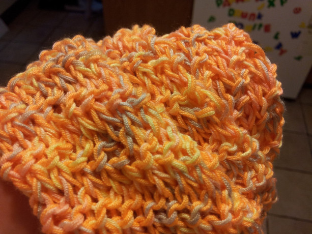 Silky Soft Knitted Orange Accessory Scarf