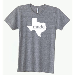 Texas TX Made Tri Blend Track T-Shirt - Unisex Tee Shirts Size S M L XL