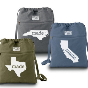All States Made. Canvas Backpack Cinch Sack    Choose ANY State