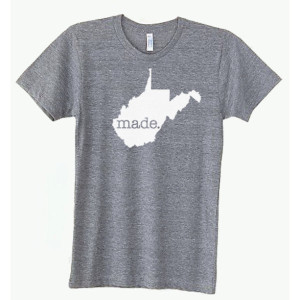 West Virginia WV Made Tri Blend Track T-Shirt - Unisex Tee Shirts Size S M L XL